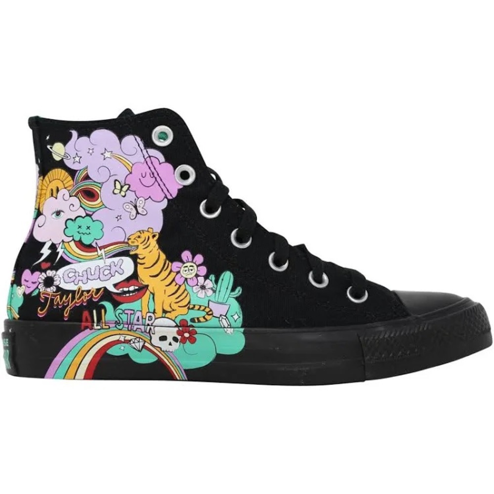 Converse Ctas Hi Black/Multi/Black 171271F YOUTH side 3